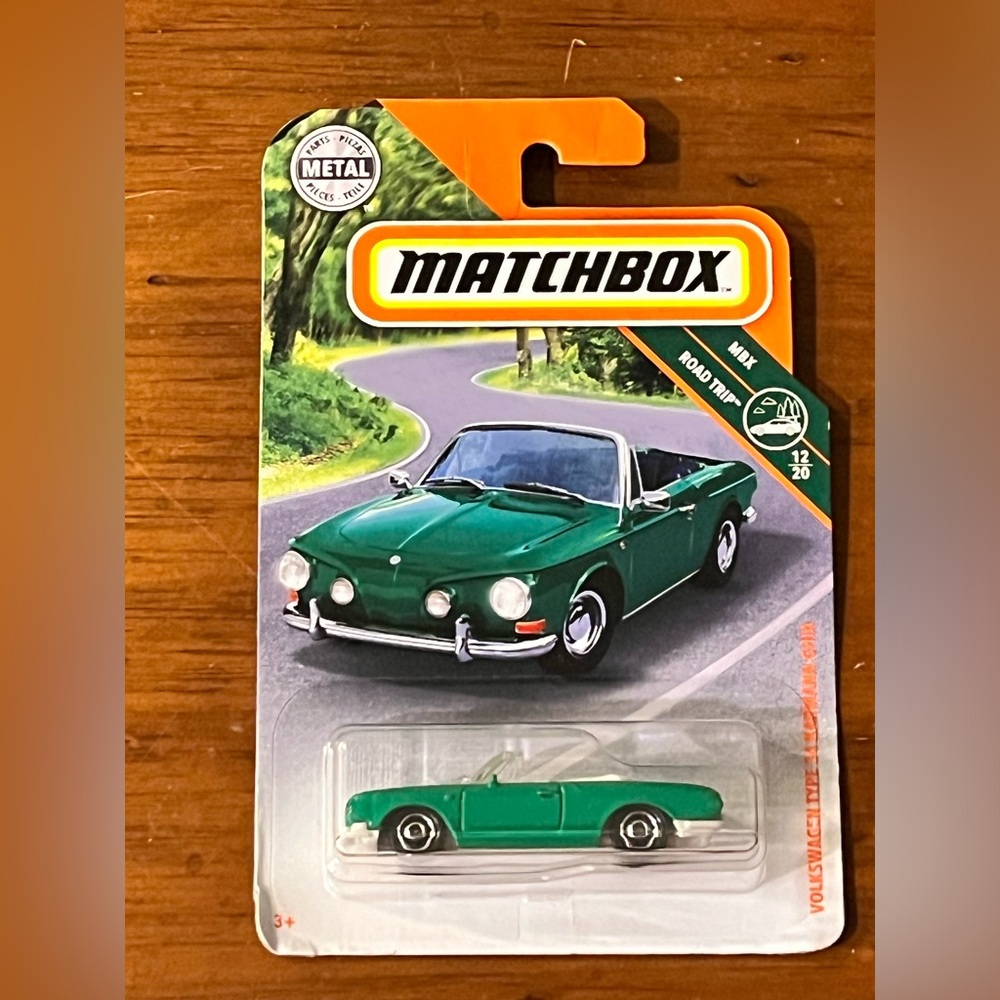Matchbox Volkswagen Type 34 Karmann Ghia Convertible Diecast Car toy green